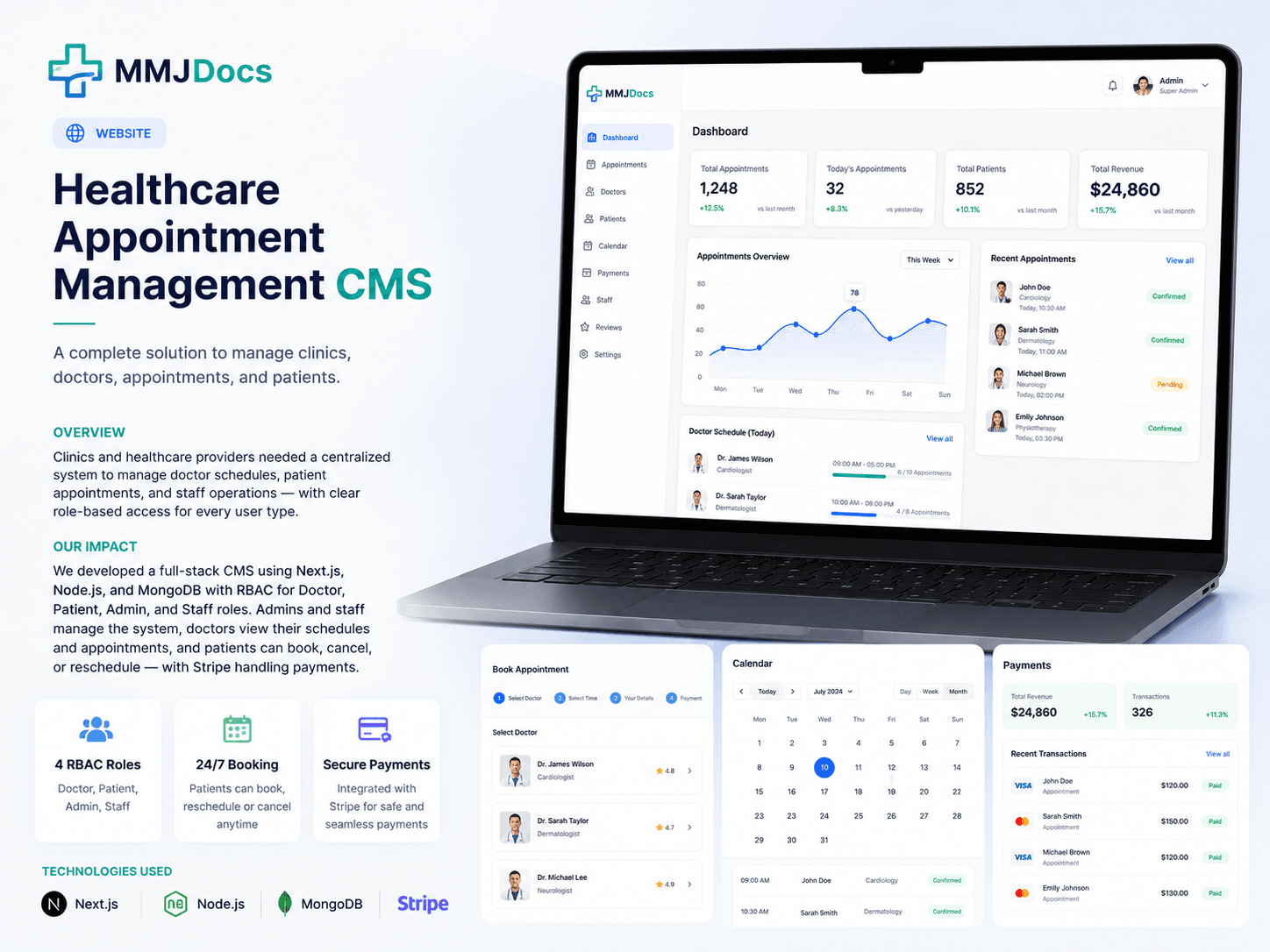 MMJDocs healthcare CMS preview